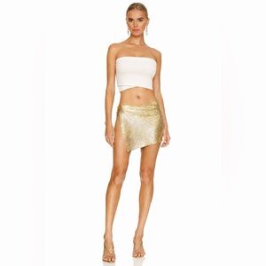 Paco Rabanne Sleeveless Asymmetrical Zip Crop Top Ready To Wear